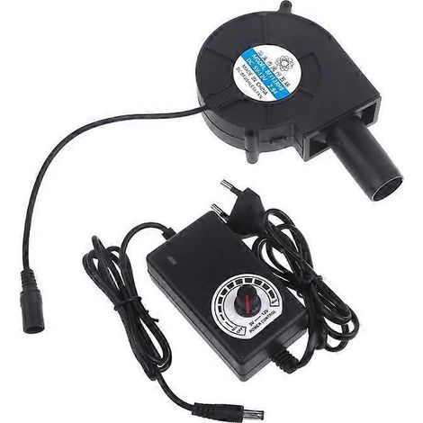 Ventilateur centrifuge portable 97x97mm, soufflerie 25mm pour cheminée et poêle à bois, modèle UE.