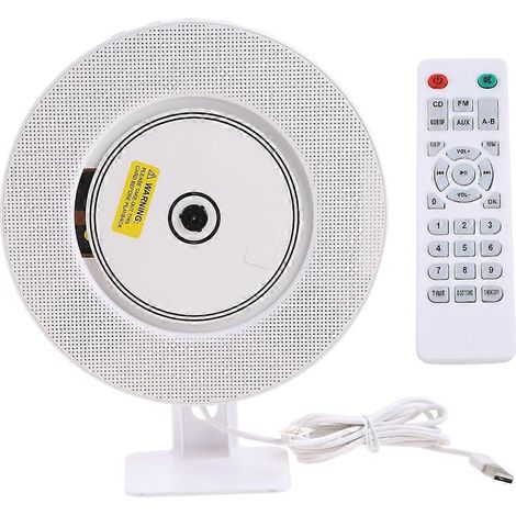 Wandmontierbarer CD-Player mit Bluetooth 3.0, tragbarer CD-Musikplayer für Zuhause