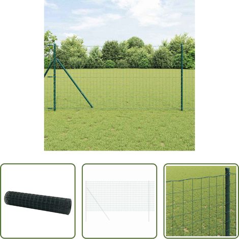 Gartenzaun - Eurozaun Grün 1,4 x 10 m PVC-beschichtetes Eisen (1/5)