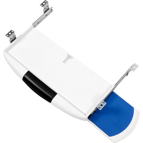 Under-desk keyboard shelf, extendable platform with mouse pad (1/2)