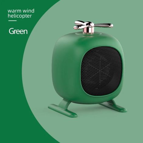 Radiatore portatile silenzioso senza pale con protezione contro il surriscaldamento per ufficio, soggiorno, camera da letto - Verde - ALTRO (1/4)