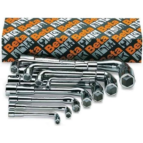 BETA Jeu 7 clés à pipe débouché chromé poli - 933/S7 - 009330077