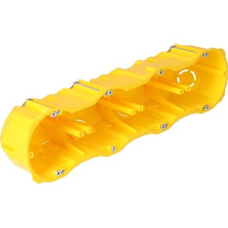 Caja empotrada para placa de yeso PK-4x60, profunda con tornillos, autoextinguible, (1/3)