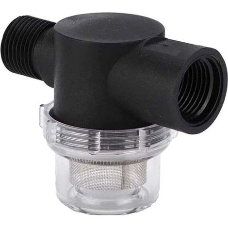 Filtre de pompe à eau de 1,27 cm, filtre d'irrigation en ligne 50 mailles pour tuyau d'eau d'entrée d'eau compatible avec les pompes WFCO et Shurflo (noir) (1/4)