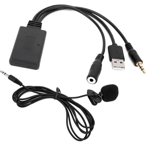 Adaptateur microphone, câble audio auxiliaire stéréo Bluetooth 5.0, remplacement pour Z4 E60 E63 E64 E66 E81 E82 E70 E90 (1/5)
