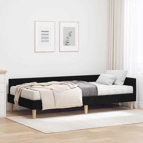 Eckbettgestell mit Matratze mit Matratze 2 pcs Grün Stoff (1/5)