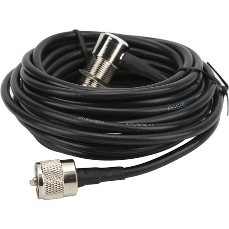 Kenwood-Radioantennenkabel, Stecker/Buchse, Gummi- und Metalldraht, 5 m lang. (1/5)