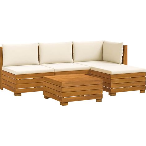 Maison Exclusive - Outdoor-Sofagarnitur mit Kissen 5 Stück Braun
