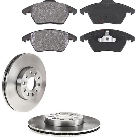 KIT FRENI ANTERIORI compatibile con VW TOURAN (1T1,1T2) - DISCHI + PASTIGLIE OEM: P 85 146 , P 85 075 / 17521 , 17558 /SOSTITUZIONE DIRETTA/BASSA POLVERE/SILENZIOSO (1/5)