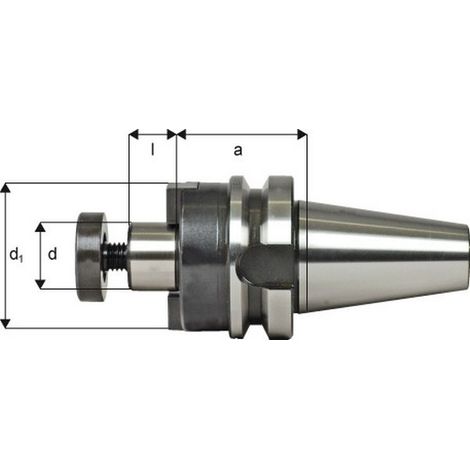 Chuck Fragole Canale Refrigerante, D: 16 Mm, Mas Bt-40, 45 Mm, L: 17 Mm, D1: 38 Mm