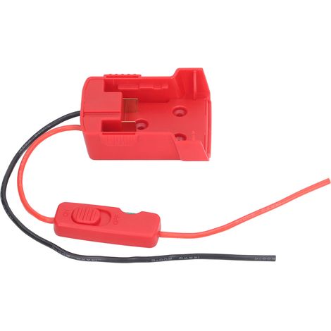 Adaptateur Power Wheels pour batterie M18 B2, convertisseur avec porte-fusible et fusible 30A. Idéal pour bricolage, jouets télécommandés et robotique. (1/5)