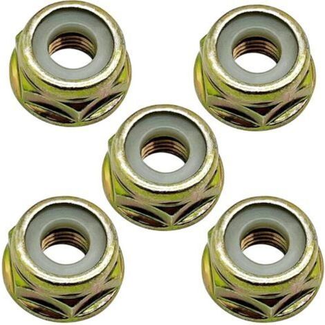 Lot de 10 écrous filetés inversés universels M10 x 1,25 de remplacement pour débroussailleuses et coupe-bordures, compatibles avec les têtes d'engrenage et accessoires. (1/3)