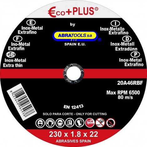 E+P INOX. 230X1.9X22.23 A46RBF - ABRATOOLS
