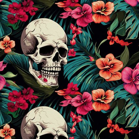 Tela Oxford decorativa para exteriores - Motivo de calavera I DX4209 (1/5)