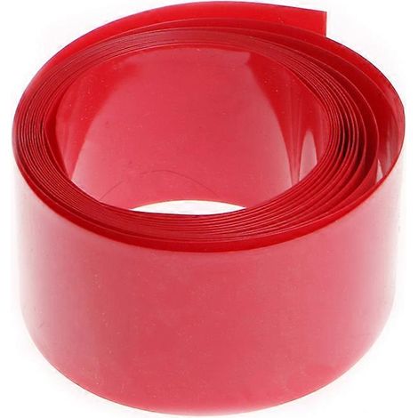 Kit de gaine thermorétractable en PVC de 2 mètres, convient aux batteries 18650/18500, plate/ronde, 18,5 mètres, rouge. (1/5)