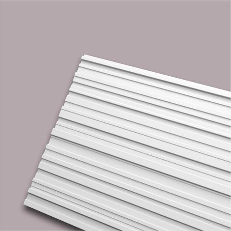 3d revestimiento mural NMC ALLEGRETTO ARSTYL Noel Marquet Panel de pared Panel acustico Moldura para pared Perfil de estuco Moldura decorativa diseño moderno blanco 2 m (1/5)