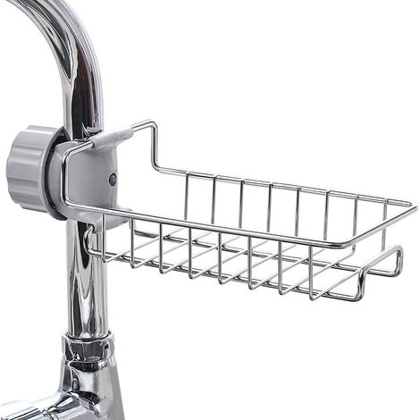 Jabonera para repisa de ducha - Soporte de champú de ducha de acero inoxidable sin taladrar para varilla de 15-20 mm
