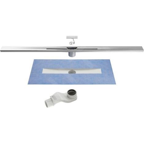 Jika Pure - Caniveau de douche 100 cm, avec grille, noir satiné H2714200020001 (1/4)