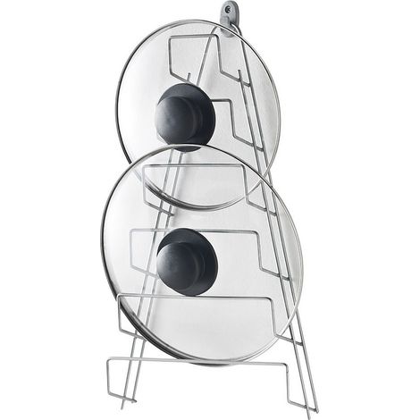 Accessoire cuisine Metaltex porte couvercles argent 23 cm (1/6)