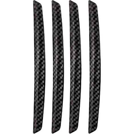 Lot de 4 bandes anti-collision en fibre de carbone noire pour portières de voiture, utilisables sur différents véhicules (1/4)