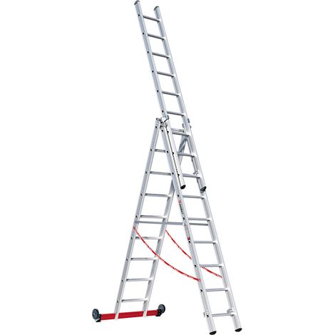 Euroline Premium 30778 Mehrzweckleiter 3-teilig 3x9 Sprossen (1/3)