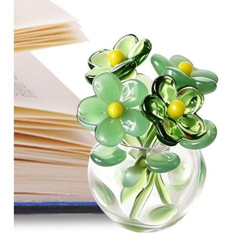 Mini Compositions Florales en Verre avec Vase Bouquet Artificiel avec Vase  Petit Bouquet de Fleurs pour la Fête des Mères le Mariage la Maison le Bureau et les Anniversaires comme Décoration de (1/5)