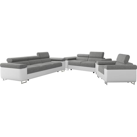 Ensemble de canapés Comfivo Vinetum, Soft 017 + Lux 05, 0, Faux cuir + Tissu (1/5)
