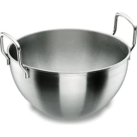 Lacor Chef Inox Ciotola da Cucina con Manici, Grigio, 36 cm