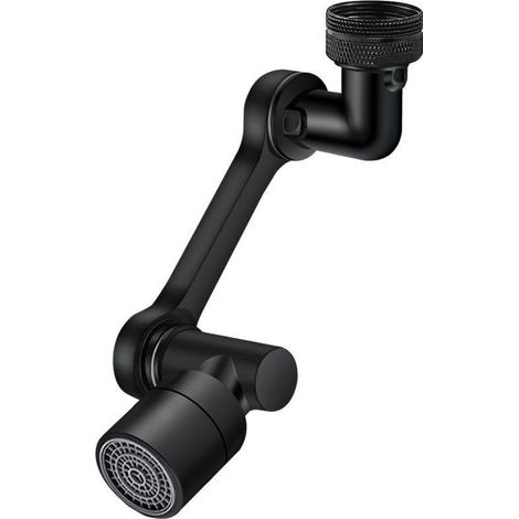 Rubinetto, prolunga per rubinetto, adattatore per rubinetto da cucina, prolunga per rubinetto da cucina, rubinetto multifunzione girevole a 1080 gradi, prolunga per rubinetto (nero) (1/5)