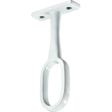 Hettich Schrankrohrmittelträger für ovale Rohre Ø 15 / 30 mm, weiß Möbelbeschlag
