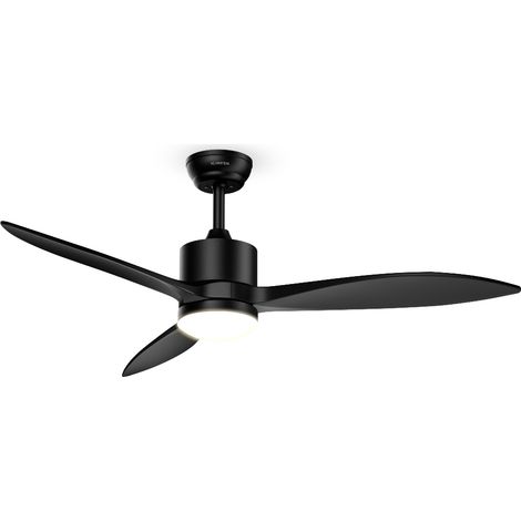 Klarstein SkyBreeze ventilador de techo inteligente con luz  132 cm  27 W  Silencioso  LED  Madera