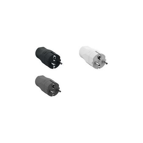 Conector eléctrico bachmann CEE 7 7 gris 78 mm