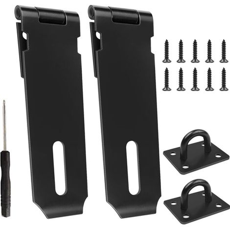 Hasp 2er-Pack Sicherheitsvorhängeschlösser aus Edelstahl für 4-Zoll-Türen mit Schrauben, ideal für Schließfächer (1/4)
