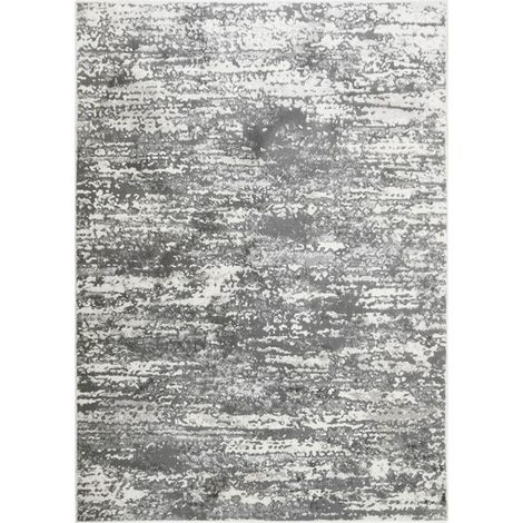 VESTALE HORIZON - Tapis extra-doux motif lignes horizon gris 120x170