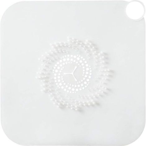 Couvercle De Drain De Douche, Attrape-Cheveux En Silicone, Siphon De Baignoire Pour Douche (Blanc) (1/5)