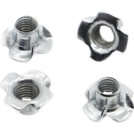 Écrous à quatre griffes galvanisés, lot de 10, M3 M4 M5 M6 M8 (1/4)