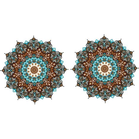 2feuilles Autocollant Mural Mandala Amovible Pour Décoration Intérieure Stickers Étanches Et Faciles à Poser Pour Salon Chambre Et Bureau (1/5)