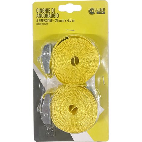 C SET 2/CINGHIE ANCORAGGIO PRESSIONE 25MM 4,5MT S