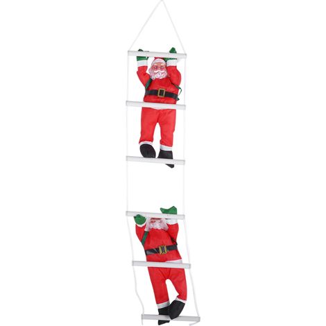 Kletternder Weihnachtsmann Spielzeug-Weihnachtsbaumschmuck für drinnen und draußen zum Aufhängen (1/5)