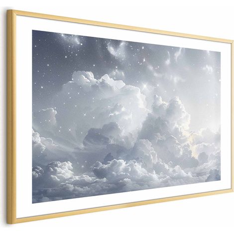 Poster – Astraler Frieden: Sterne verstreut über den zarten Wolken (1/4)