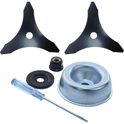 Lame de brosse en acier au carbone de 10 pouces x 3 dents avec rondelle, adaptée pour 25,4 mm/20 mm, compatible avec Husqvarna et adaptée pour Stihl (1/5)