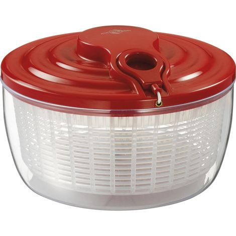 Essoreuse à salade Wave avec cordon de serrage, saladier avec couvercle et panier, démontable pour un nettoyage facile, plastique, capacité 3,25 l, diamètre 24 cm (1/5)