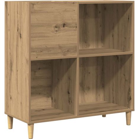 Armoire à disques chêne artisanal 84,5x38x89 cm bois ingénierie