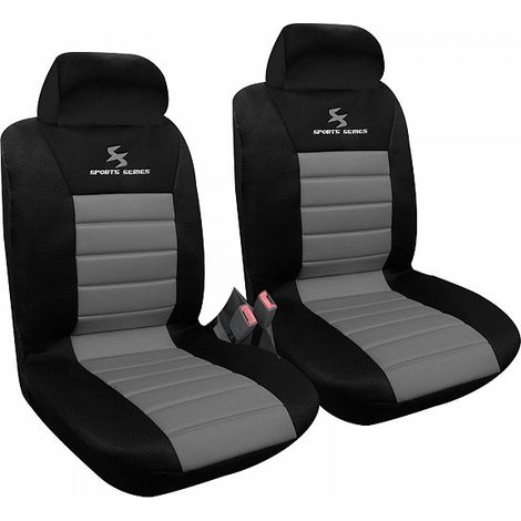 WOLTU Coprisedili Auto Anteriori Seat Cover Universali Protege Sedile 2Pz Grigio