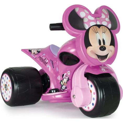 Triciclo Elettrico per Bambini 6V Minnie Disney Rosa Caricabatterie