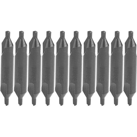 10 forets de centrage de type A en acier rapide, outil de traitement industriel de 3 mm (1/5)