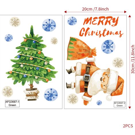 Autocollants de Noël lumineux fenêtre d'arbre décorations d'intérieur amovibles et réutilisables. (1/3)
