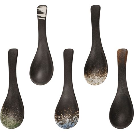 Cuillère À Soupe Céramique - Lot De 5 Pièces - Pour Soupe Ramen Et Plats Asiatiques - Usage Cuisine Maison Et Restaurant