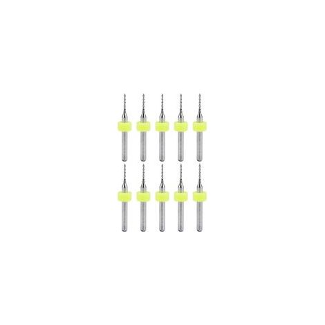 Ensemble de 10 forets en carbure de tungstène de 1 mm pour le tournage de bijoux, la gravure CNC et le travail sur circuits imprimés. (1/5)