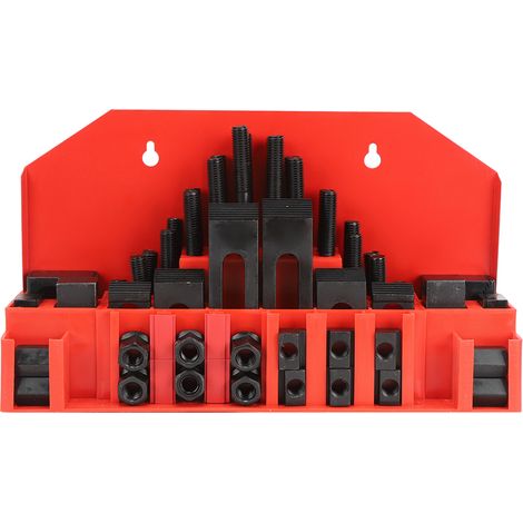 Jeu de 58 pinces en T, plateau de pression combiné trempé pour tours et fraiseuses M12 (1/5)